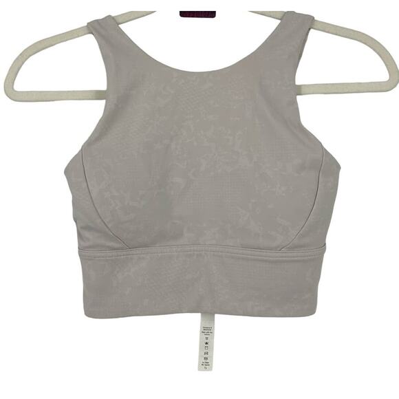 Lululemon Stronger As One Long Line Bra Lululemon X Barrys Light Chrome Size 2 - Picture 9 of 9